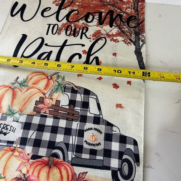 Welcome to our Patch Fall Garden Flag NEW, Fall Garden flag, Buffalo plaid Flag - Picture 3 of 3
